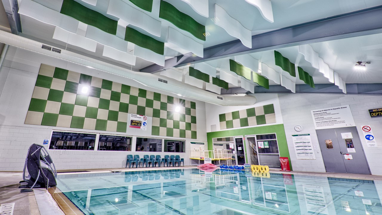 Acoustic Baffles for Swimming Pools